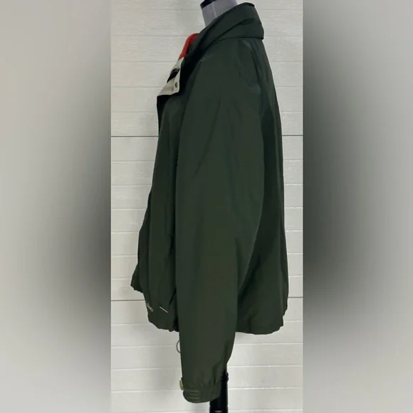 L L Bean Olive Green detachable fleece lined Men’s jacket 0BCY9 Sz 2XL - Picture 2 of 14